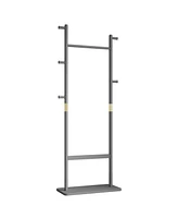 Athenian Grey Coat Rack: Solid Wood, Easy Assembly, Ideal for Entryway or Bedroom
