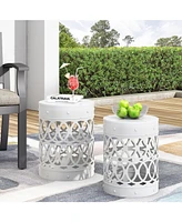 Outdoor Metal S/2 end table