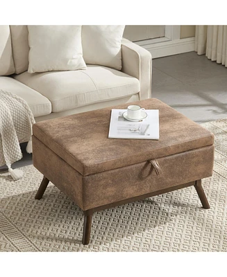 Mid-century modern storage bench/coffee table, Assembled, Living/entry/family room