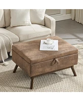 Mid-century modern storage bench/coffee table, Assembled, Living/entry/family room