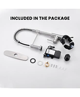 Mondawe Single Handle Pull Down Sprayer Kitchen Faucet with Touchless Sensor, Deckplate Included