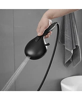 Single Handle 2-Spray Shower Faucet Set 1.8 Gpm with Valve Dual Handheld Shower Head with High Pressure in Matte Black