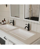 Single Hole Single-Handle Bathroom Faucet Vanity Sink Basin Mixer Tap Antique in Matte Black