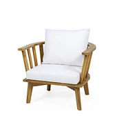 Acacia patio club chair, Waterproof cushions, 400lb capacity