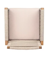 Acacia Patio Chairs (Set of 2), Rope Back, Cushions, Light Brown