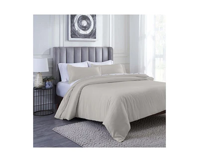 Superior Modal From Beechwood 400 Thread Count Lightweight Cooling Solid Duvet Cover Set