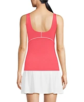 Lands' End Women's High Impact Scoop Neck Active Tank Top