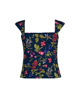 Lands' End Petite Square Neck Underwire Tankini Top