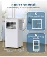 Cowsar 8000 Btu Portable Ac, 3-in-1, Sleep Mode, Rc, 24H Timer, Window Kits, Cools 350sq.ft
