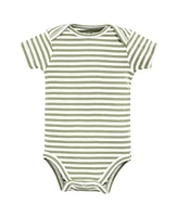 Touched by Nature Baby Boys Cotton Bodysuits, Happy Veggies, Preemie