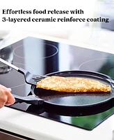 Alva Energy 6-Piece Premium Nonstick Cookware Set - Everyday Frying Pans, Skillet, Wok & Crepe Pan - Non-Toxic, Pfas/Pfoa/Ptfe-Free