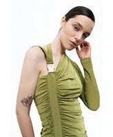 Nocturne Women's One Sleeve Maxi Dress