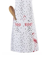 Yvonne Ellen Flamingo Cotton Apron and Kitchen Towel Set