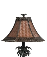StyleCraft Home Collection 26" French Verdi Woven Rattan Shade Table Lamp