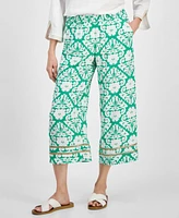 Jm Collection Women's Printed Pull-On Wide-Leg Pants, Exclusively at Macy's