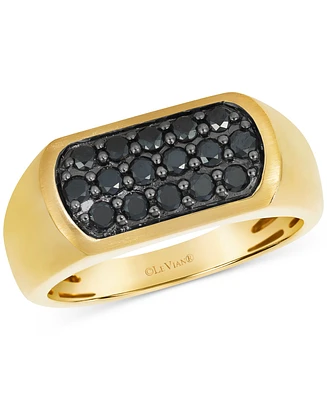 Le Vian Men's Blackberry Diamond Oval Cluster Ring (3/4 ct. t.w.) in 14k Gold