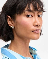 On 34th Womens Cotton Striped Shirt Pull On Shorts Beaded Shoulder Bag Puffy Teardrop Stud Earrings Exclusively At Macys