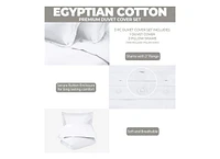 Superior Egyptian Cotton 300 Thread Count Solid Duvet Cover Set