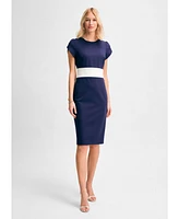 Isaac Mizrahi Women's 's Ponte Tulip Sleeve Dress