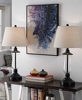 StyleCraft Home Collection 30" Transitional Metal Table Lamp, Set of 2