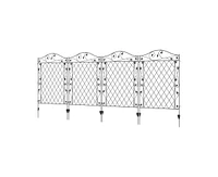 4 Pack Steel Foldable Fence Floral Trellis Panel Animal Barrier