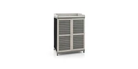 Solid Wood Patio Storage Cabinet Garden Potting Bench Table with Metal Top