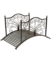 Outdoor Heavy-Duty Metal Garden Bridge for Durable Landscape Decoration