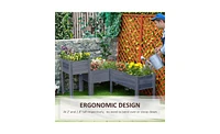 Multi-Functional Wooden Planter Box with Separate Flower Space