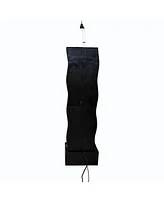 Curved Ridge Tall Indoor Water Fountain with Light and Electric Pump - Slate Modern Waterfall Fountain - 56" H