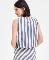 On 34th Women's Cropped Bubble-Hem Tank, Exclusively at Macy's