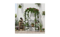 Garden Arch with 2-Seat Bench