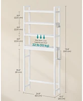 4-Tier Over-the-Toilet Storage Shelf Space-Saving Organizer for Bathroom Essentials