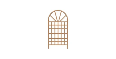 Outdoor Vinyl Lattice Garden Trellis with Arched Top