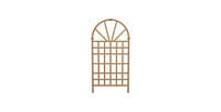 Outdoor Vinyl Lattice Garden Trellis with Arched Top