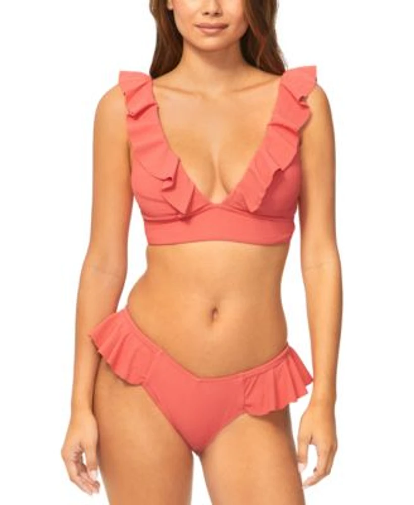 Raisins Juniors Cannes Ruffled Bikini Top Cabo Bottoms