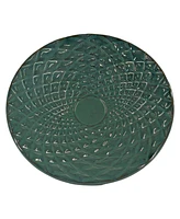 Rennes Outdoor Ceramic Bird Bath - 22.5" H - Uv- and Frost-Resistant - Glazed Bowl and Pedestal with Turquoise Finish