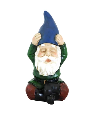 Sage the Yoga Garden Gnome Statue - Outdoor, Lawn and Garden Decoration Sculpture - Contemporary Design - Durable Resin Construction - 11-Inch