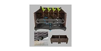 Modern 2-Piece Raised Garden Planter Box on Wheels for Indoor and Outdoor Use