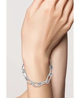 Rachel Zoe Rhodium Plated Link Chain Bracelet