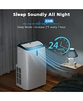 Cowsar 14000 Btu 4-in-1 Portable Ac, Cools 500sq.ft, <53dB, Quiet, Room/Office/Bedroom
