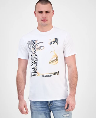 Guess Men's Short Sleeve Vision is Reality Graphic Crewneck T-Shirt