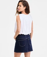 Bar Iii Women's Bubble-Hem Sleeveless Top, Exclusively at Macy's
