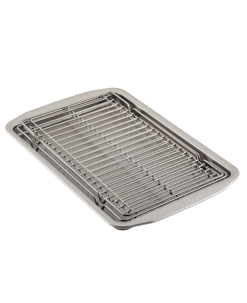 Circulon Bakeware 10" x 15" Baking Sheet Pan & Expandable Cooling Rack 3-Pc. Set