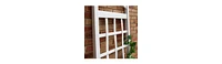Vinyl Arch Top Garden Trellis with Ground Anchors for Climbing Plants