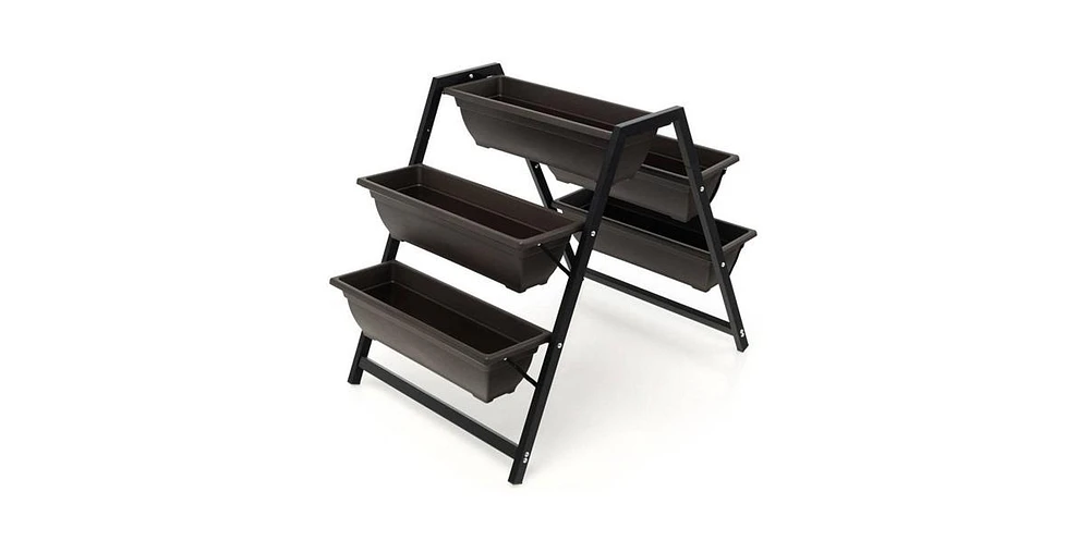 3 Tier Patio Raised Garden Bed Planter Boxes Herbs Flowers Vegetables