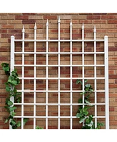 Wall-Mounted Trellis in Vinyl for Climbing Plants and Outdoor Decor