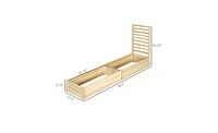 Space-Saving Wooden Planter Shelf with Storage Box