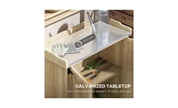 Multi-Functional Potting Bench with Storage for Garden Supplies