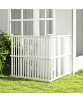 Air Conditioner Fence Panel with Ground Stakes Outdoor Privacy Screen for Concealing Ac Units