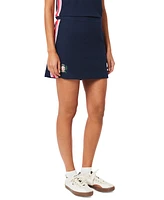 Lacoste Usa Women's Striped Panel Mini Skirt